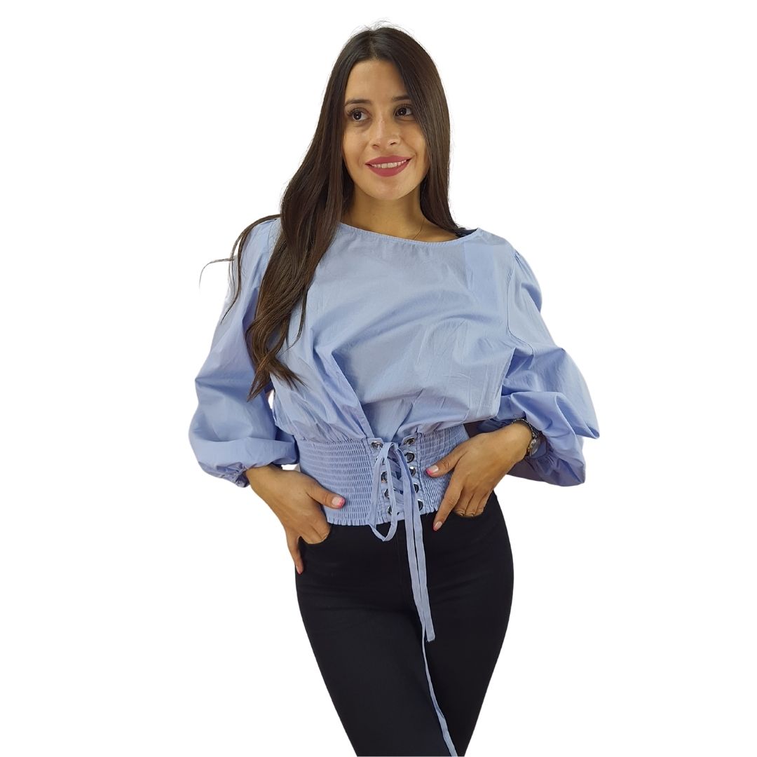 Blusa Vero Moda Celeste Style COMET 3/4 TOP(SL)