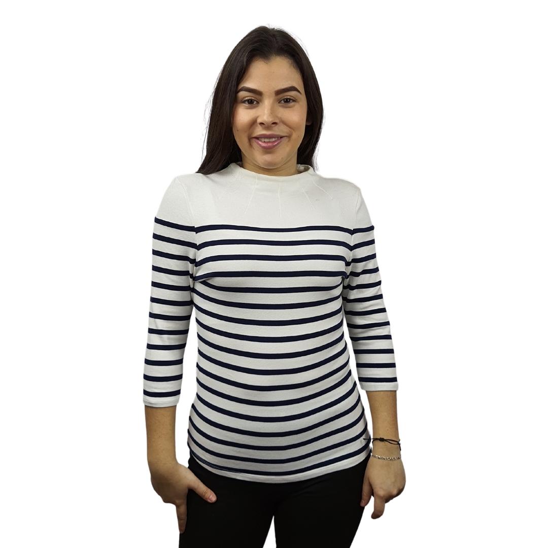 Blusa Vero Moda Azul Style ALVA 3/4 TOP(MW-EC-2)