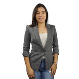 Blazer Vero Moda Gris Style RETAIL ASHLEY SOLID 3/4 BLAZER(VMC-NL)