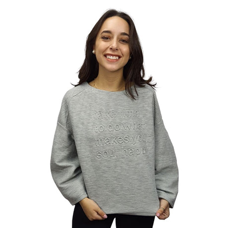 Sweater Vero Moda Gris Style PUFF L/S TOP(PM-ET-2)