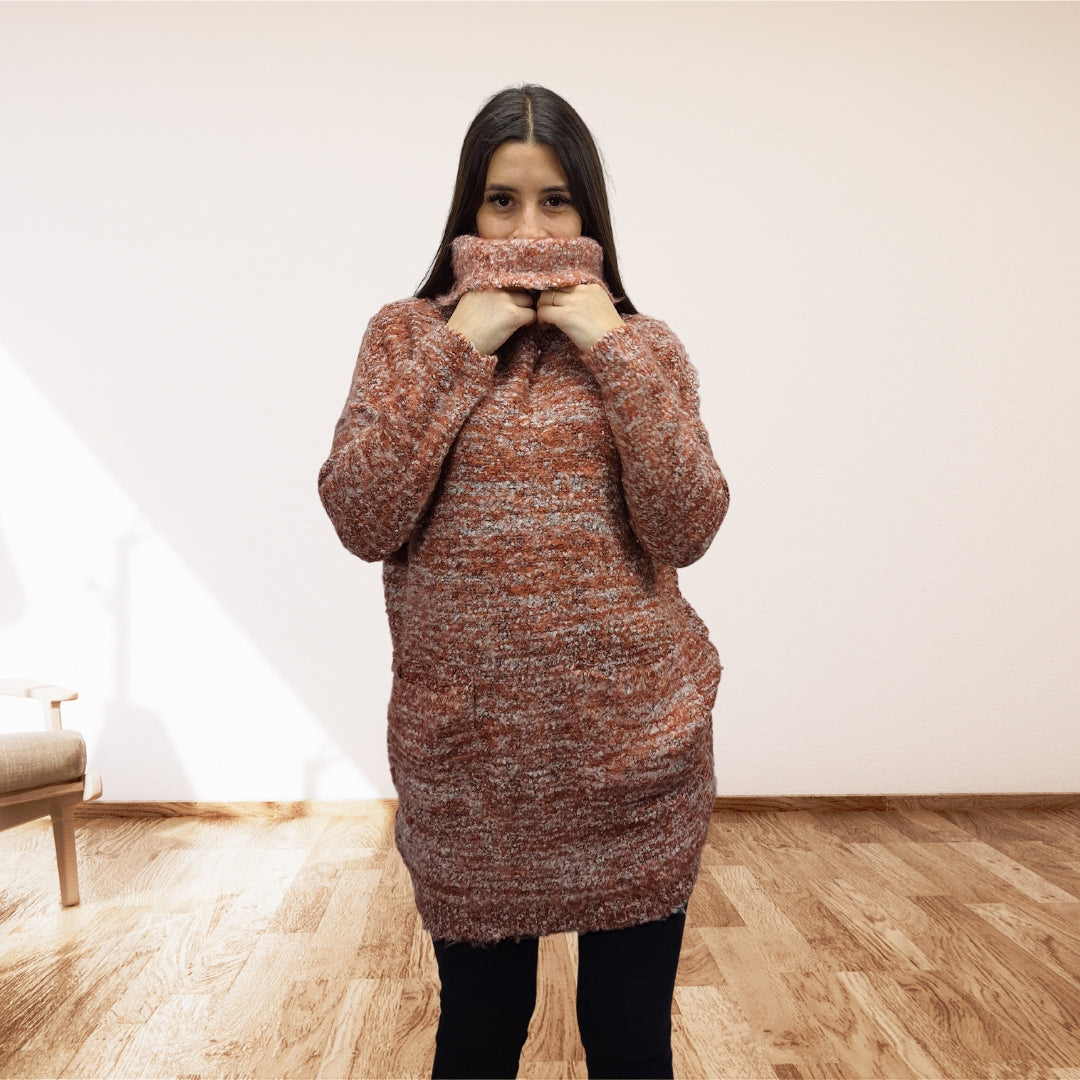 Sweater Vero Moda Coral Style COCOA L/S LONG KNIT(VMC-BN-CT-2)