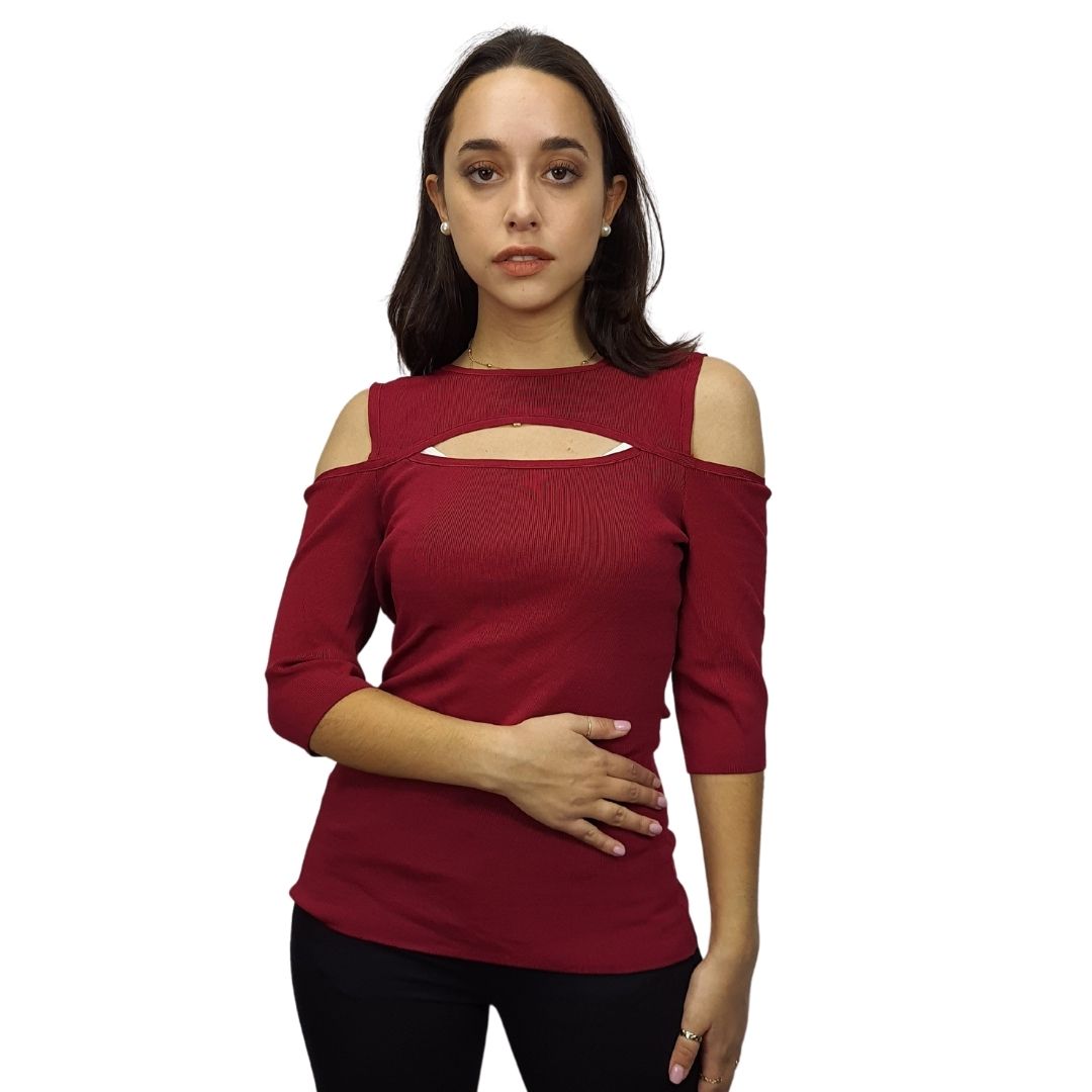 Blusa Vero Moda Rojo Style LASAGNA 1/2 KNIT(VMC-PM)