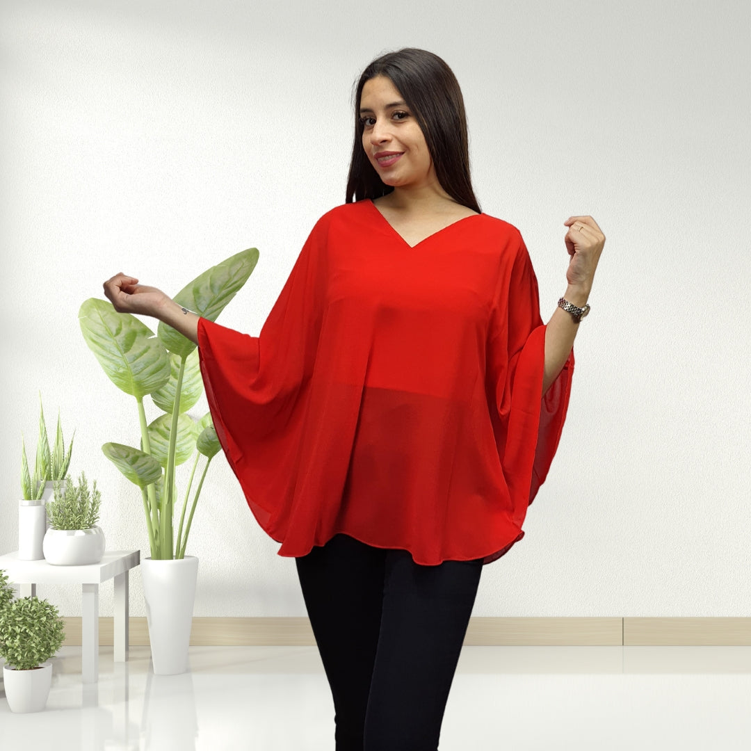 Blusa Vero Moda Rojo Style JUNO 3/4 TOP(VMC-PM-ET-3)