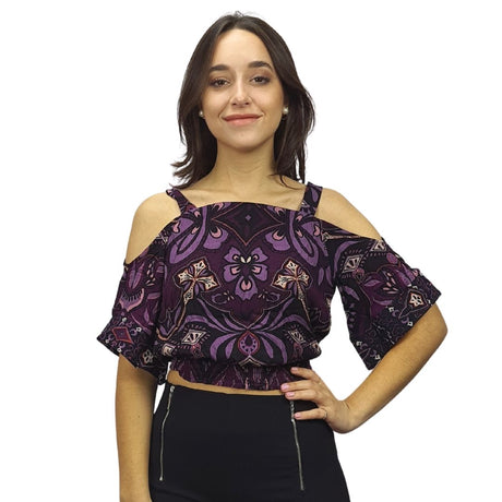 Top Vero Moda Morado  Style RETRO 1/2 TOP(RN)