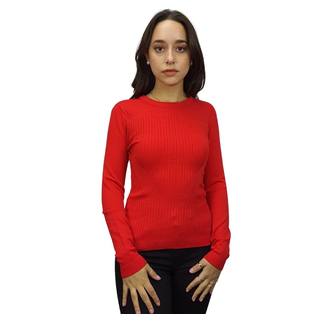 Sweater Vero Moda Rojo  Style YOJIM L/S KNIT(UM)