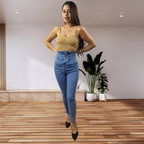 Jeans Vero Moda Azul Claro Style ROMANTIC 9/10 HW X-SLIM JEANS(NR)