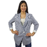 Blazer Vero Moda Azul y Blanco Style JENNY 3/4 BLAZER(VMC-RN)