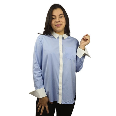 Blusa Vero Moda Azul Style PANDORAL L/S SHIRT(MW-EC-1)