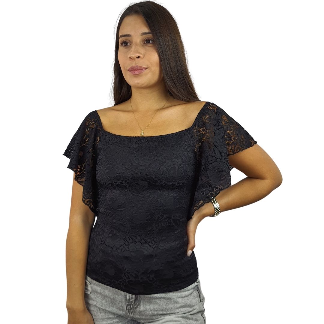 Blusa Vero Moda Negro  Style BETTY S/S TOP(VMC-HH)