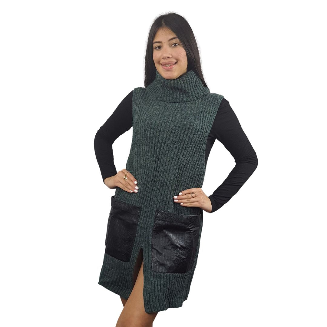Vestido Vero Moda Verde Style PENCIL S/L KNIT SET(MW-EC-3)