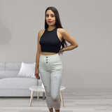 Jeans Vero Moda Blanco Style CURTAIN 7/8 HW X-SLIM JEANS(TP)