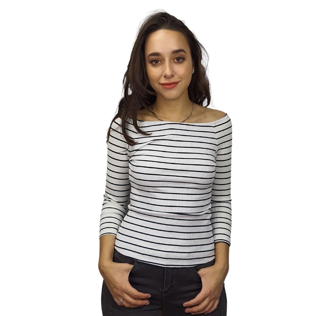 Blusa Vero Moda Blanco Style SCALLOPS 3/4 TOP(SD)