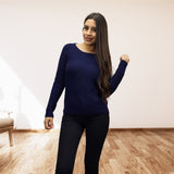Sweater Vero Moda Azul Oscuro Style EC COTTON L/S KNIT(UM)