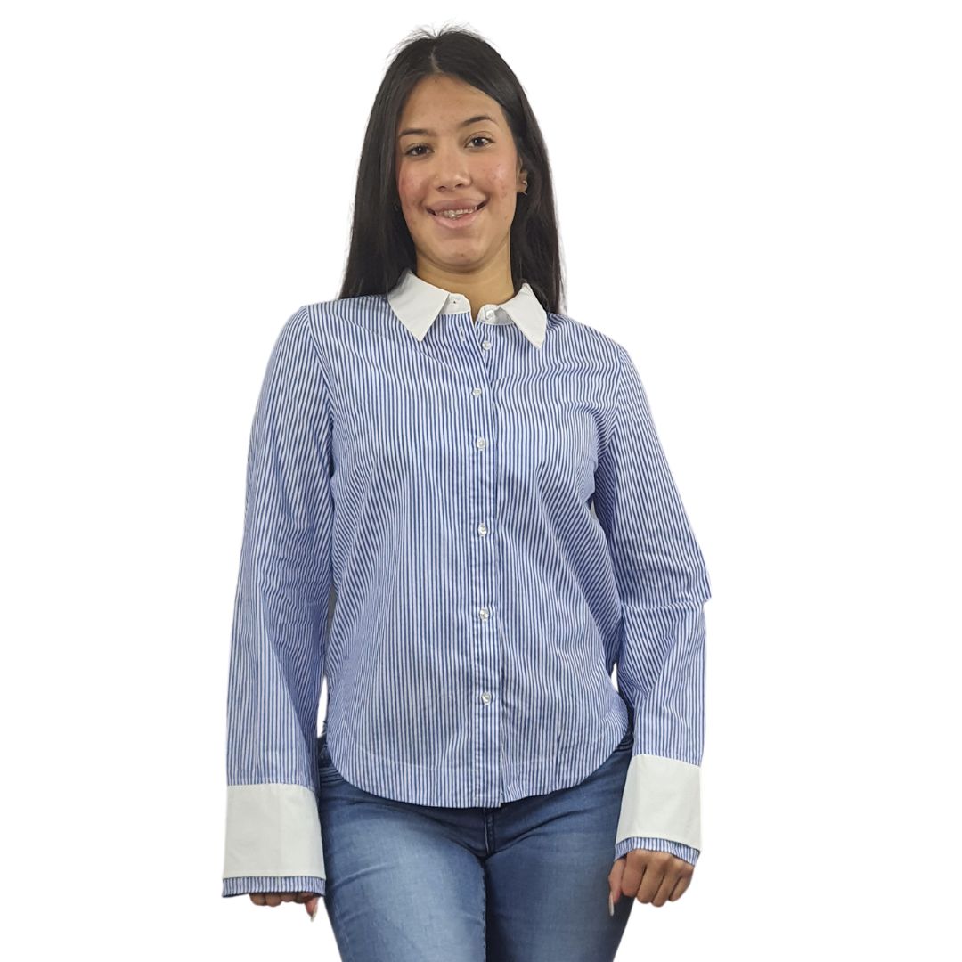 Blusa Vero Moda Azul Style MAISY L/S SHIRT(CP)