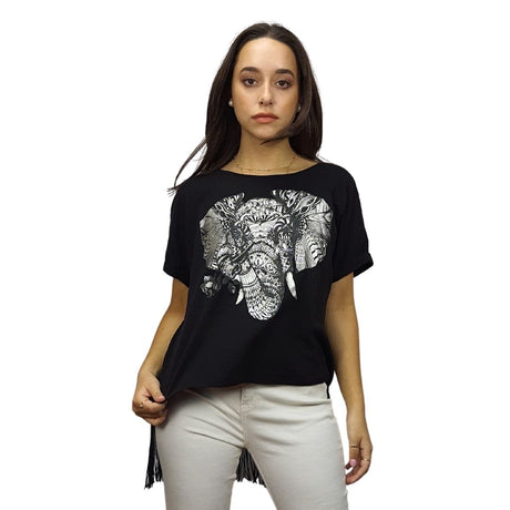 Blusa Vero Moda Negro  Style JIMMY BOX S/S TOP(CR)