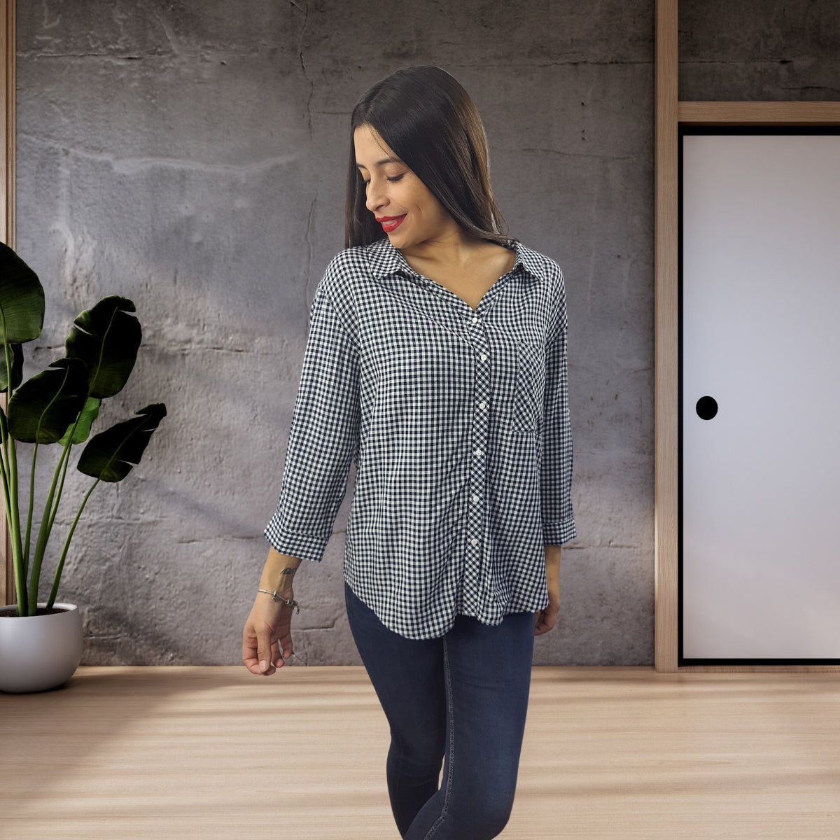 Blusa Vero Moda Negro Style SPAISH 3/4 SHIRT(NN)