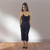 Pantalon Vero Moda Negro Style KELLY KOCH 3/4 STRAIGHT PANTS(VMC-MM)