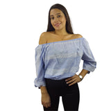 Blusa Vero Moda Azul Style DOUB 1/2 TOP(TP)
