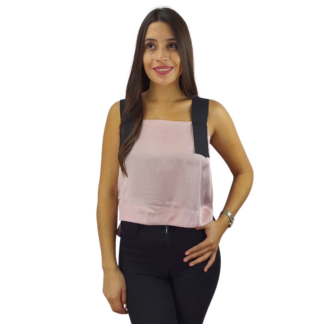 Top Vero Moda Rosado Style HENRY SOLID S/L TOP(HOMEWEAR)