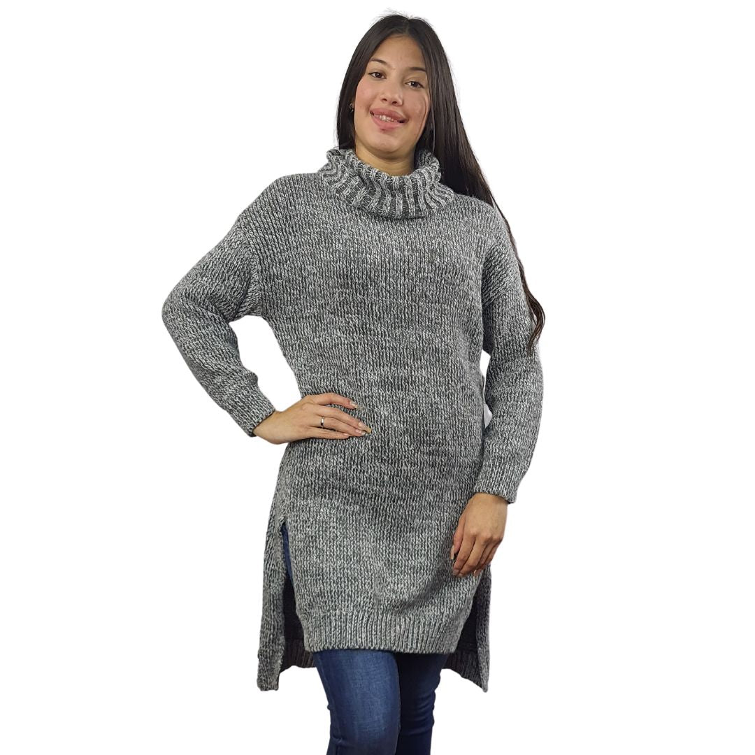 Vestido  Vero Moda Gris Style BELL L/S KNIT(MW-EC-2)