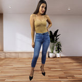 Jeans Vero Moda Azul Claro Style TONIC 7/8 MW SLIM JEANS CL14(FL)