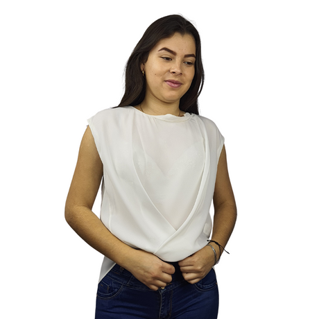 Blusa Veromoda Blanco Style FUN S/L WOVEN TOP(VMC-SD)