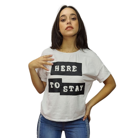 Polera Vero Moda Blanco  Style FALLON BOX S/S TOP(NE-CT-2)