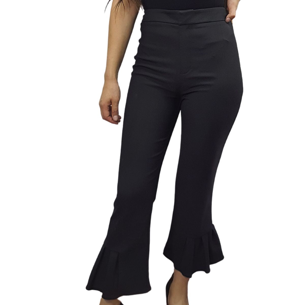Pantalon Vero Moda Negro Style THESIS 7/8 S/B PANTS(NR)
