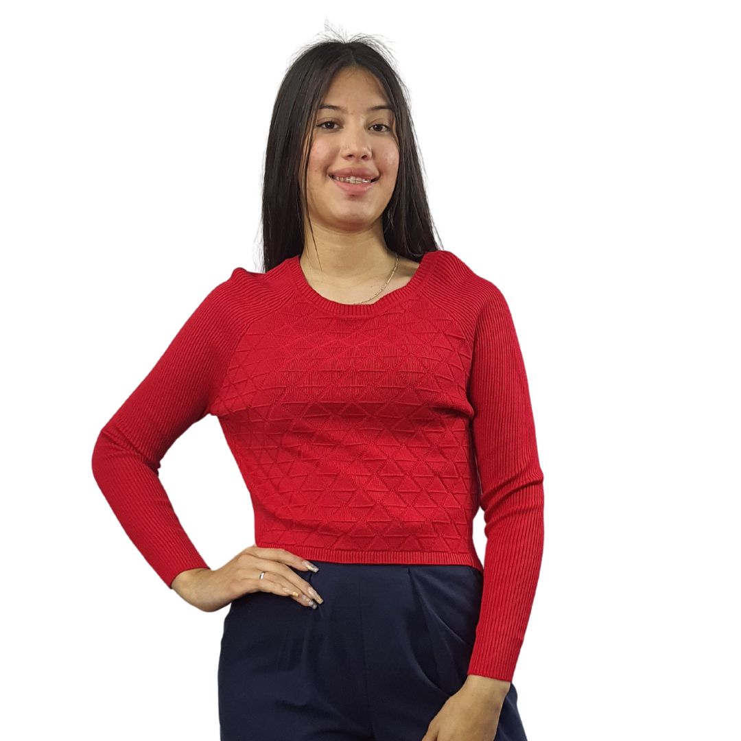 Sweater Vero Moda Rojo Style LUCY L/S KNIT(UM)