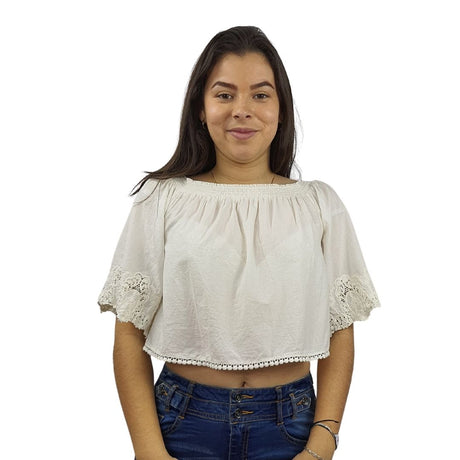 Blusa Veromoda Blanco  Style PERI 1/2 TOP(TP-EC-2)