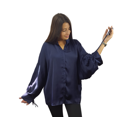 Blusa Vero Moda Azul  Style ABBY 3/4 SHIRT(VMC-LL)