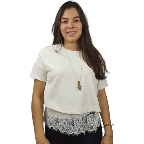 Blusa Vero Moda Crema  Style DOUBLE S/S JERSEY TOP(VMC-CR)