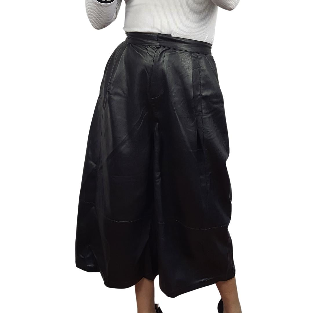 Pantalon Vero Moda Negro Style PU 7/8 CULLOTTE PANTS(MW-ET-4)