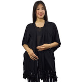 Tapado Vero Moda Negro Style TESSA JERSEY PONCHO(TP)