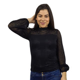 Blusa Vero Moda Negro Style KENT L/S TOP(BT)