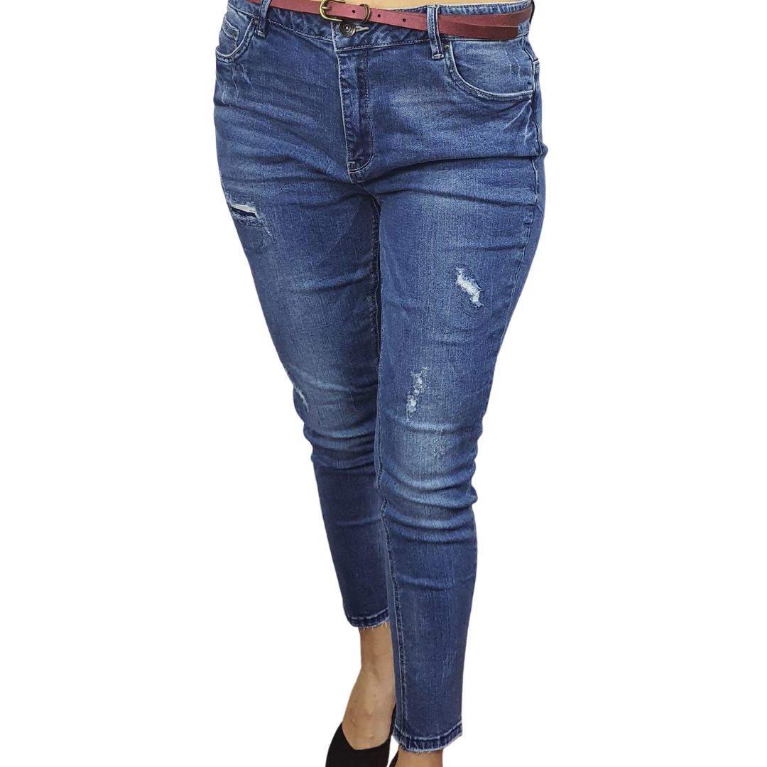 Jeans Vero Moda Azul Style PLANT 9/10 MW X-SLIM JEANS(RN)