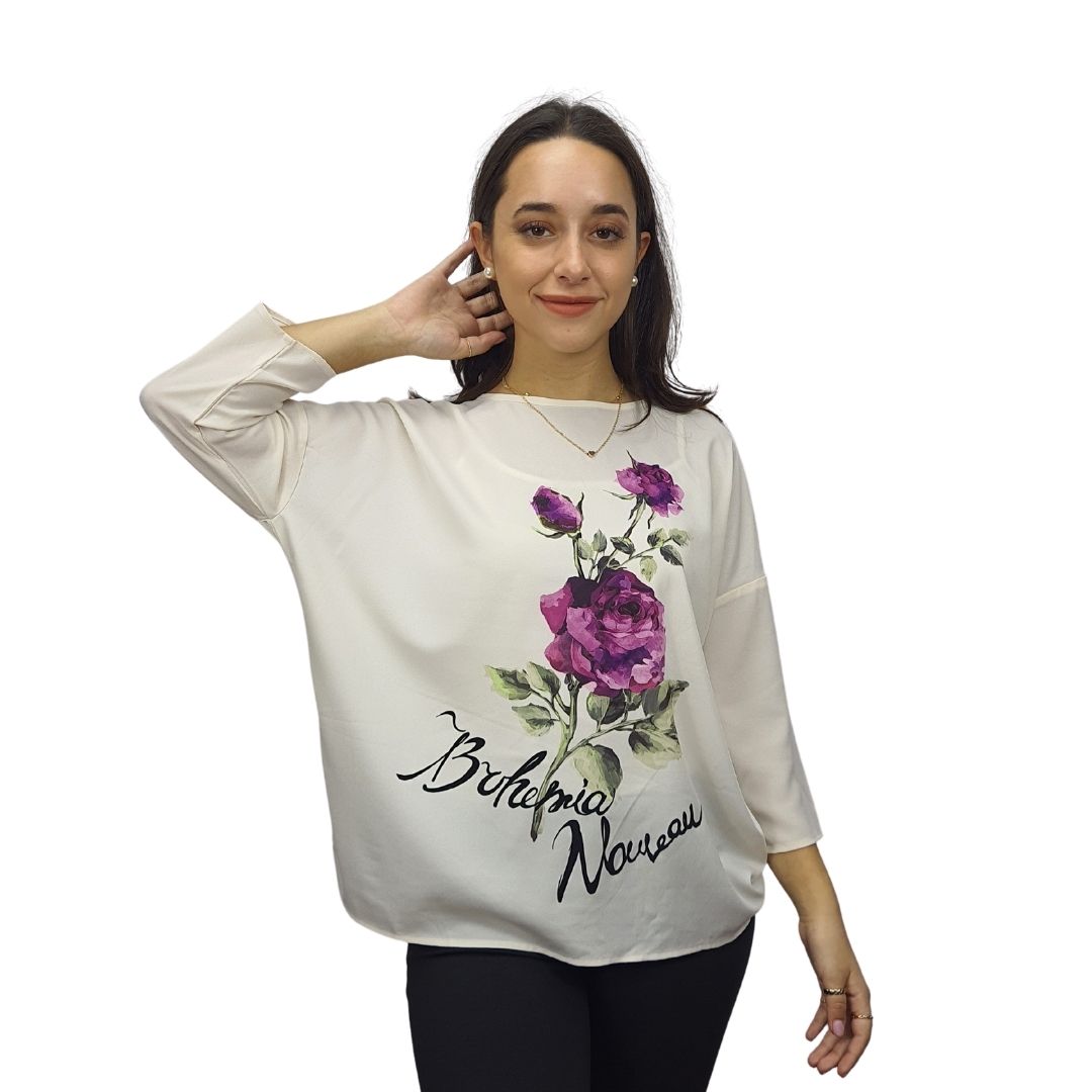 Blusa Vero Moda Blanco  Style ROSINE 3/4 TOP(BN)