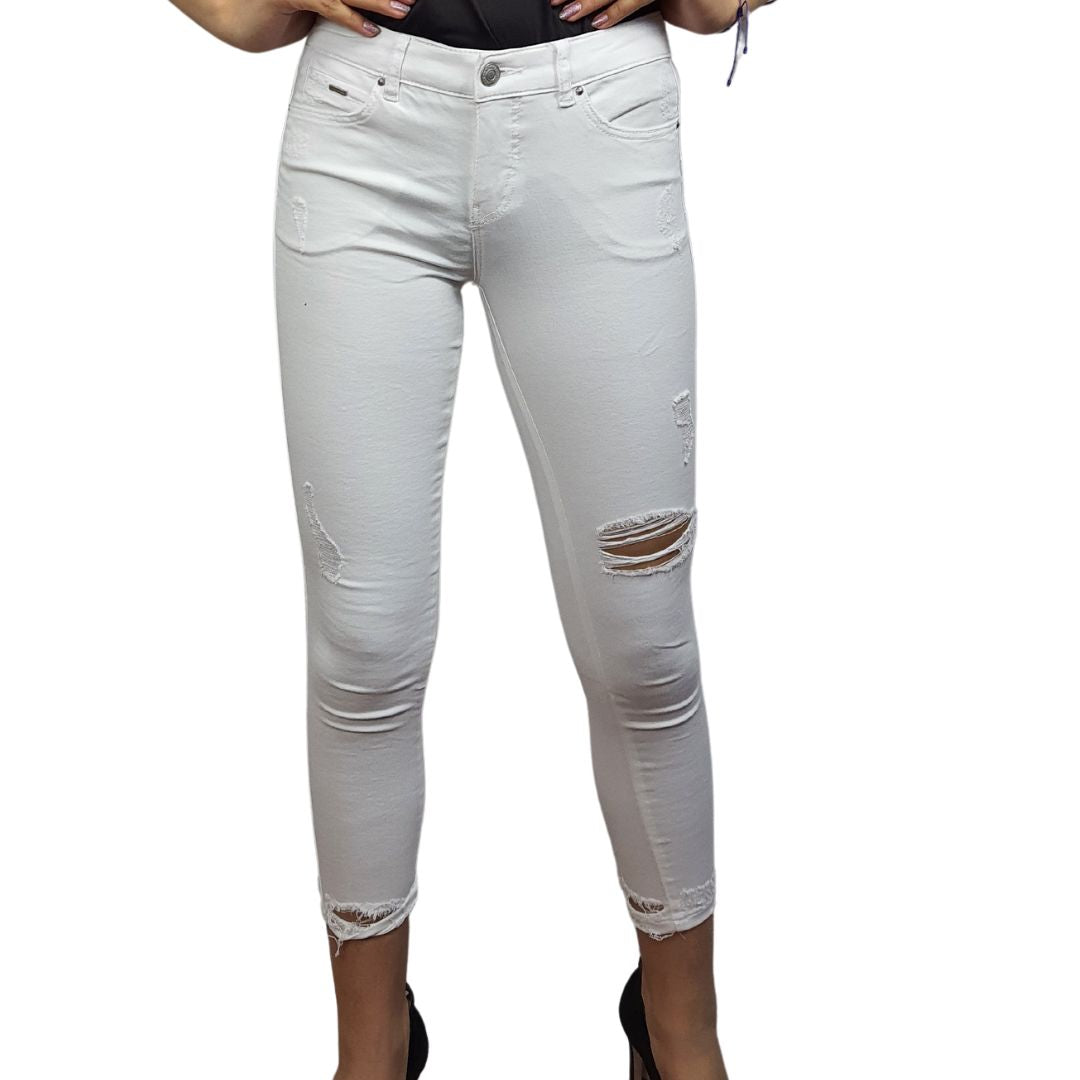 Jeans Vero Moda Blanco Style INSECTS 9/10 LW X-SLIM JEANS(NC)