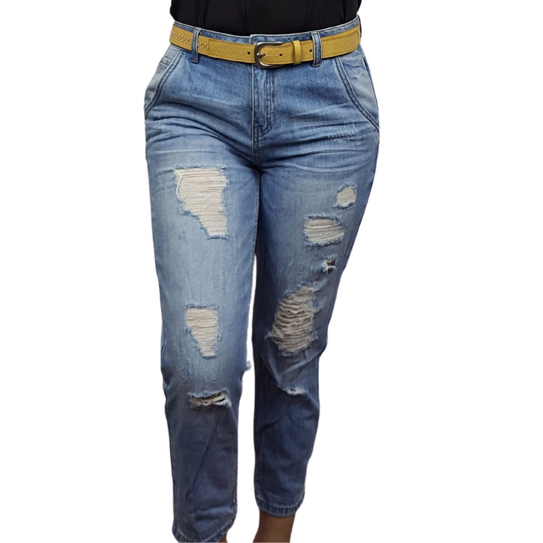 Jeans Vero Moda Azul Claro Style RIVER 7/8 BOYFRIEND JEANS(NE-ET-3)