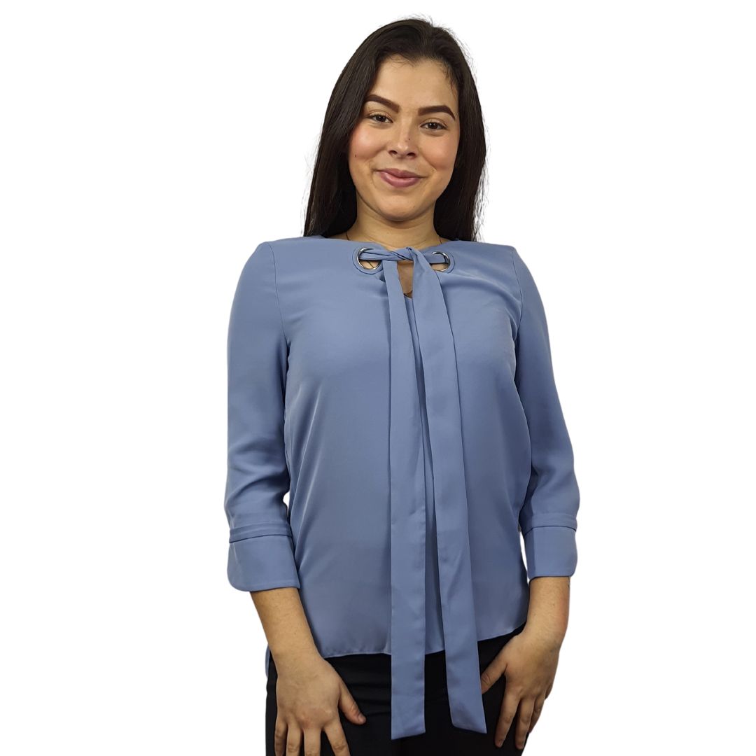 Blusa  Vero Moda Gris Azulado Style EILEEN 3/4 TOP(VMC-TP)