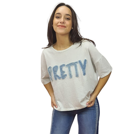 Polera Vero Moda Blanco  Style GLORY S/S TOP(CR)