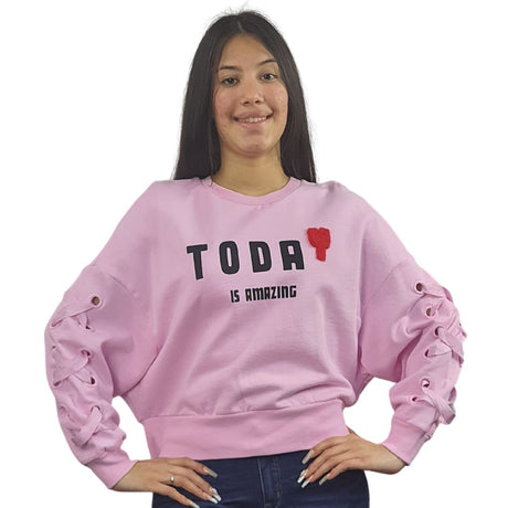 Sweater Vero Moda Rosado Style RAFA L/S SWEAT(DR)