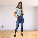 Jeans Vero Moda Azul  Style RIVAS 9/10 HW X-SLIM JEANS(CR)