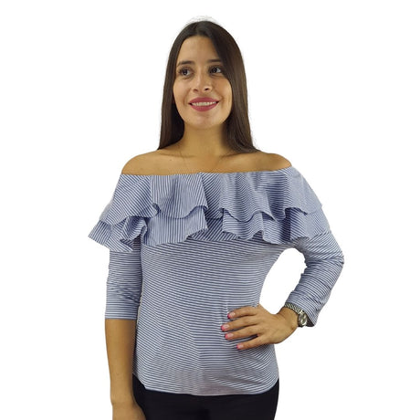 Blusa Vero Moda Celeste Sataty  ABBY 3/4 TOP(NC)