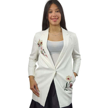 Blazer Vero Moda Blanco Style FLOWER 7/8 BLAZER(VMC-NN)