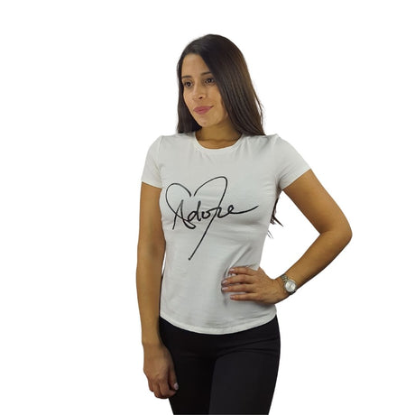Polera Vero Moda Blanco  Style DEN FITTED S/S TOP(RN)-OR