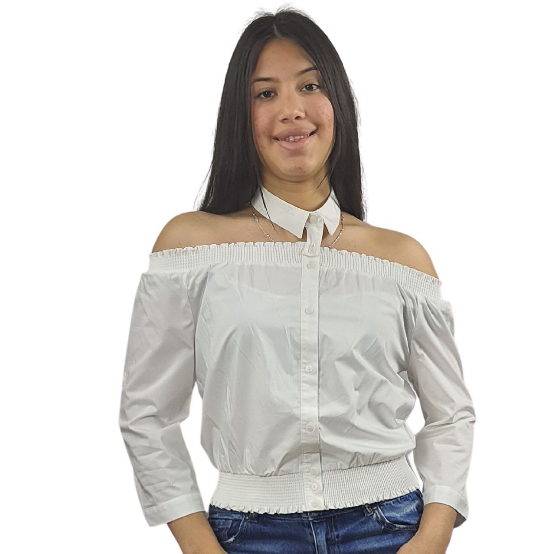 Blusa Vero Moda Blanco Style ELLIE LOVE 3/4 SHIRT(NC)