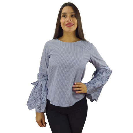 Blusa Vero Moda Celeste Style VICTORIA L/S TOP(NR)