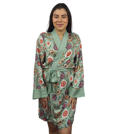 Bata de Pijama Vero Moda Verde Claro Style NANCZ L/S ROBE(HOMEWEAR)