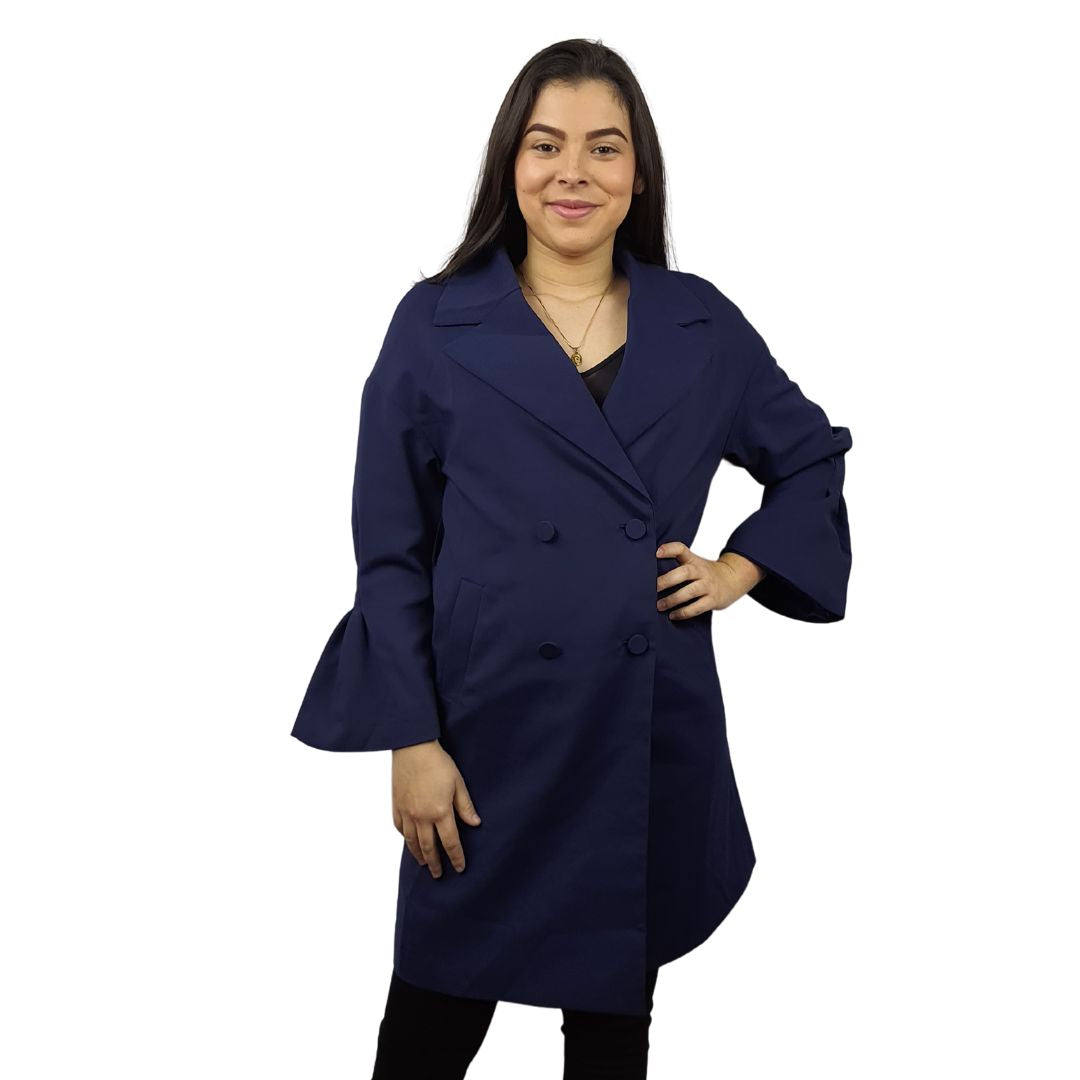 Blazer Vero Moda Azul Style TINGER L/S COAT(VMC-NR)
